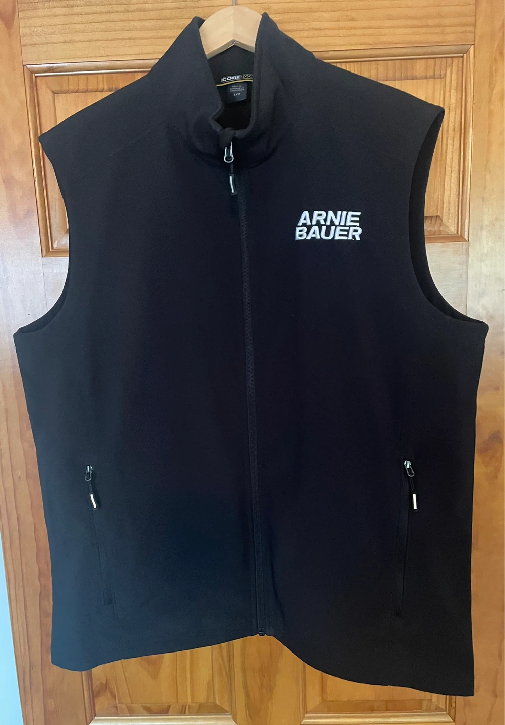 Core365 Black Soft-shell Vest w/ Arnie Bauer Logo