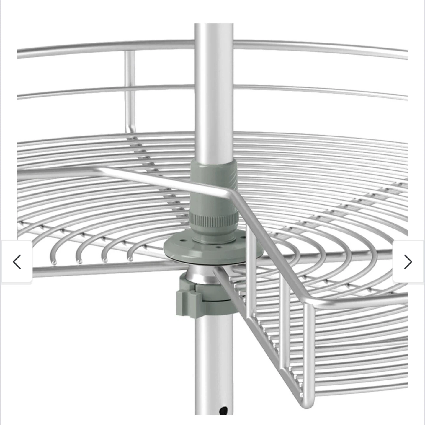 2-Tier White Metal Corner Cabinet Organizer - photo 5