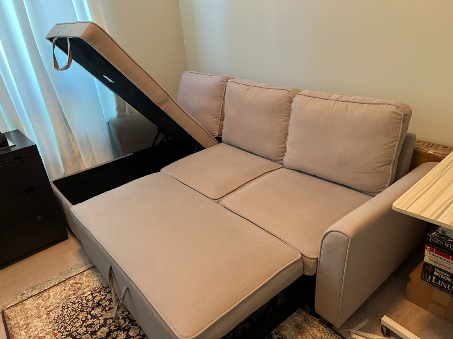 Light Grey Sectional Sofa with Storage Chaise - photo 3