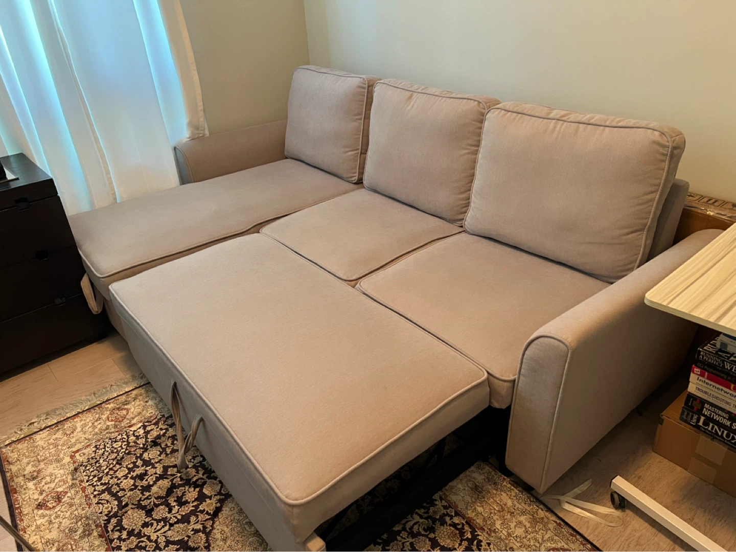 Light Grey Sectional Sofa with Storage Chaise - photo 4