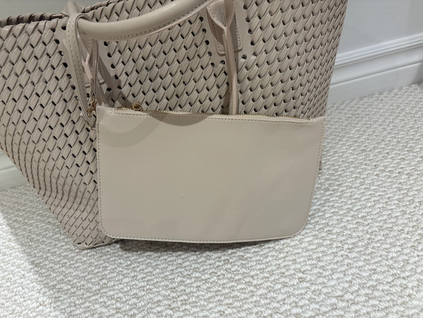 Woven Tote Bag with Pouch - photo 3