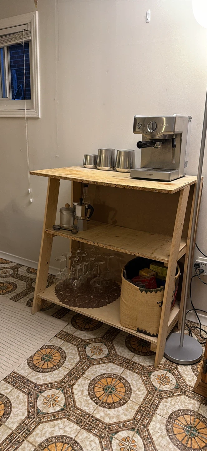 Wooden shelf