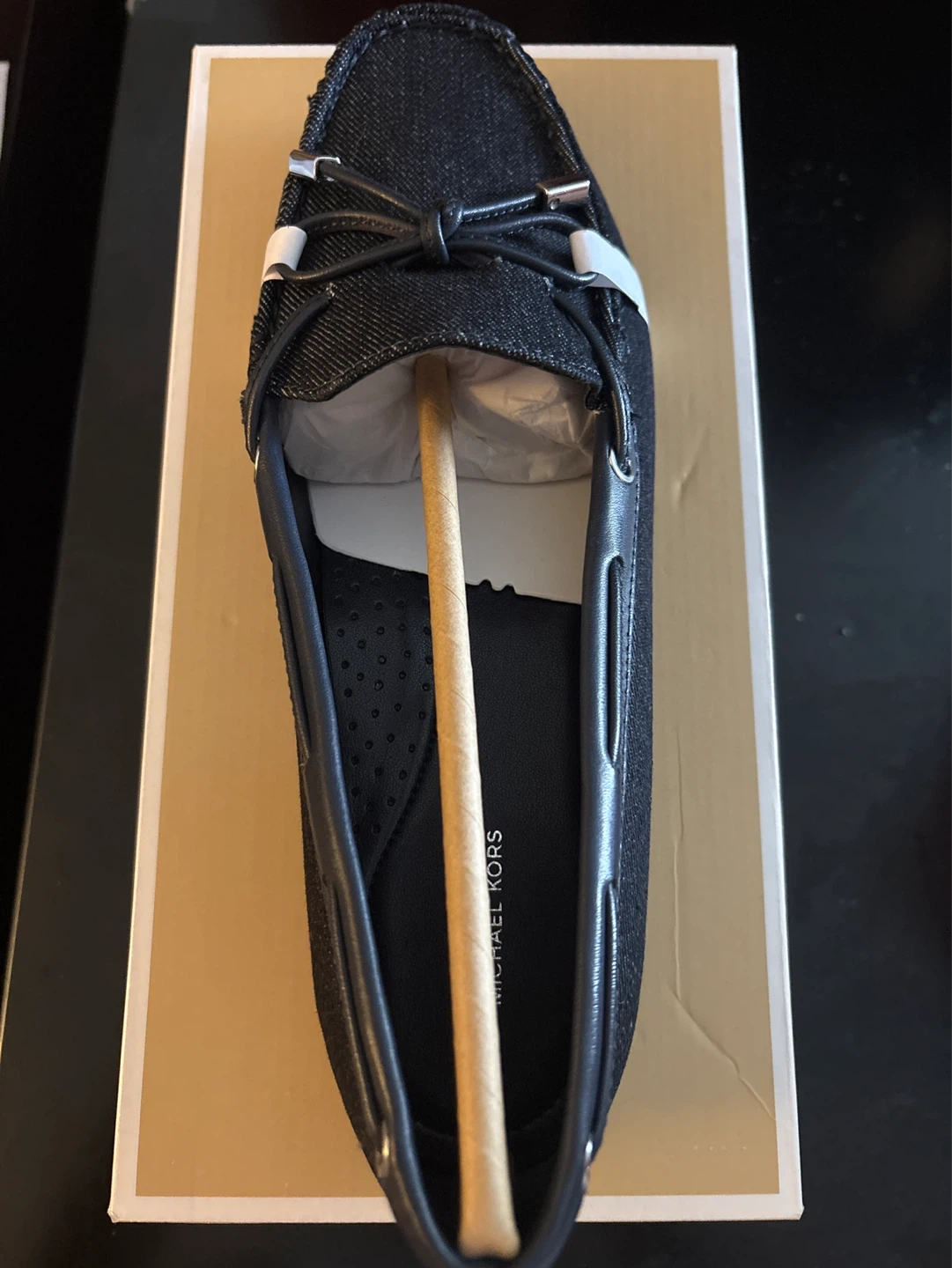 New Michael Kors Sutton Moc Denim Flats Size 8M - photo 2