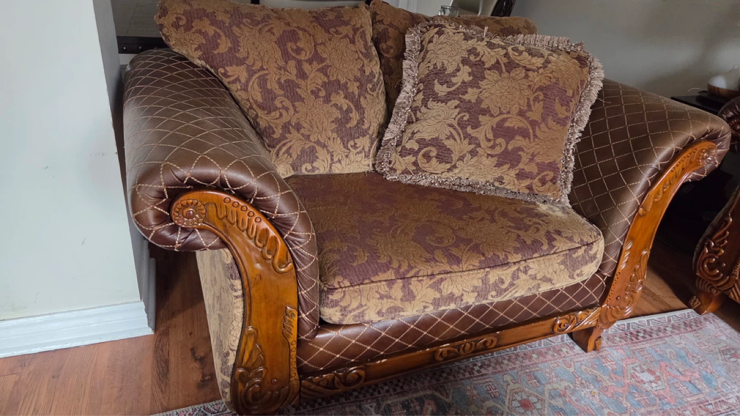 Traditional Sofa and Chair