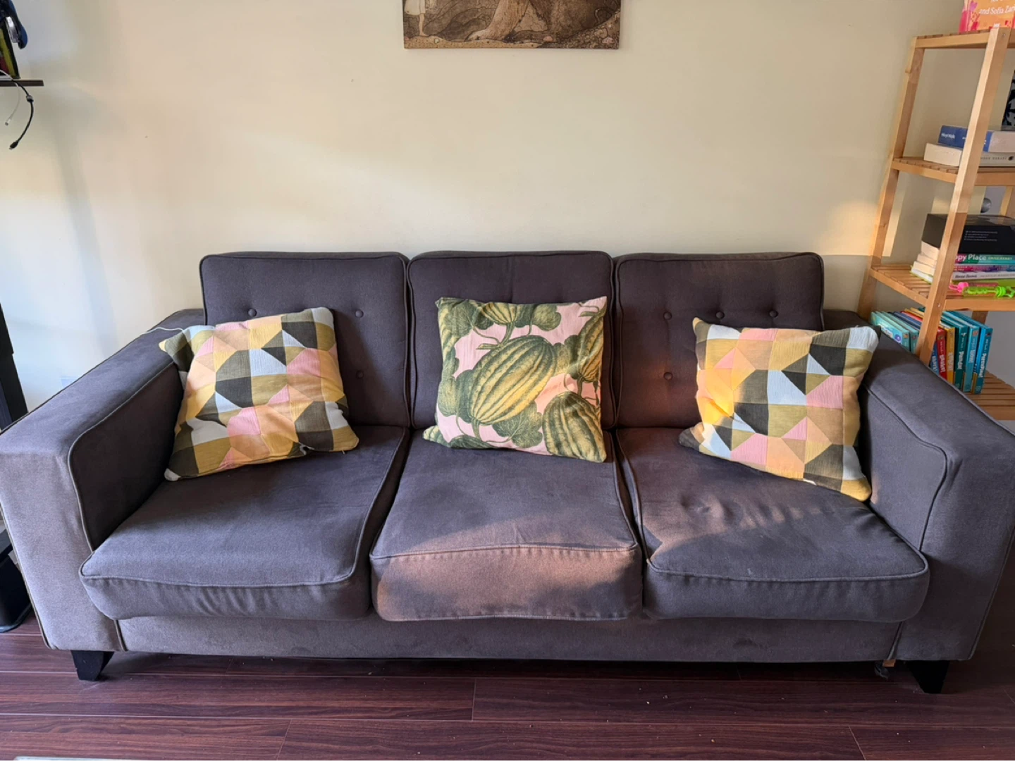 Dark Grey 3-Seater Sofa