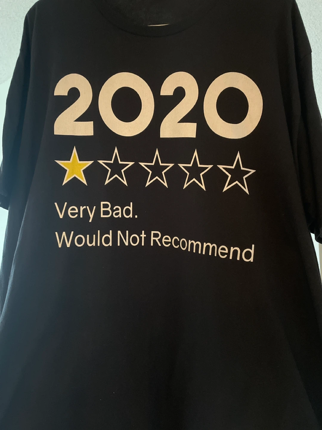 Black T-Shirt "2020 Very Bad. Would Not Recommend." - photo 2