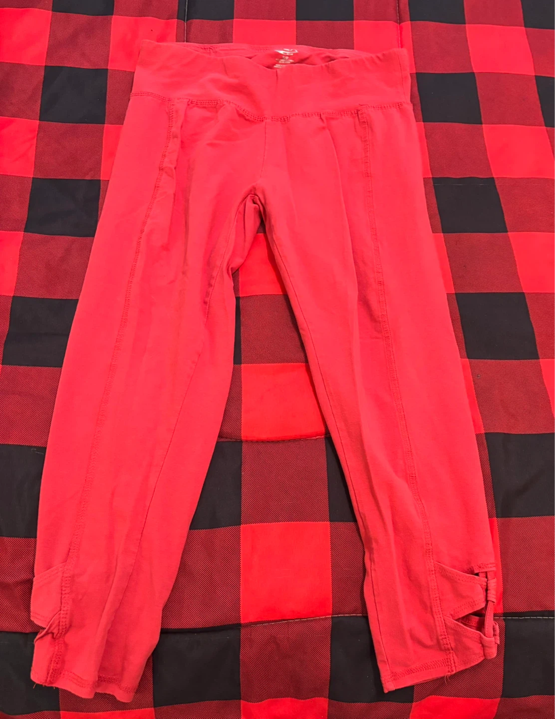 SCX Active Red Cropped Leggings size small