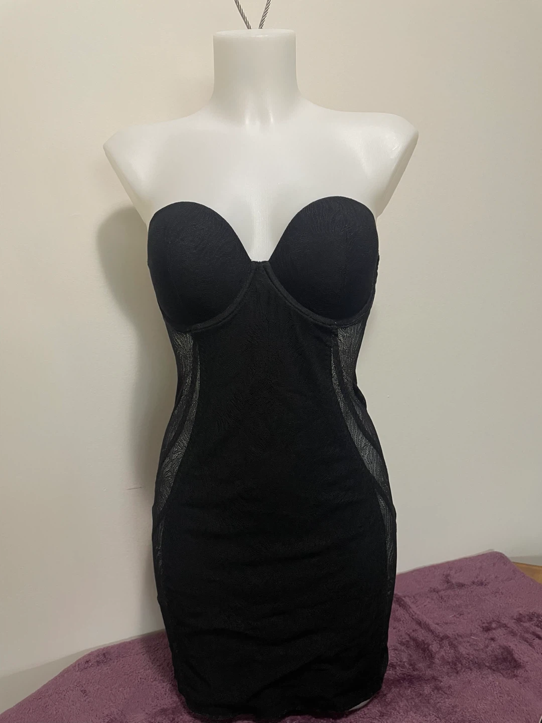 Next- Black Sheer Lace Dress Size 34D