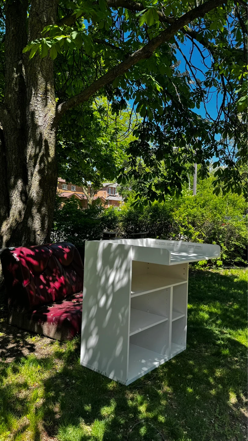 White Changing Table with Shelves - photo 3