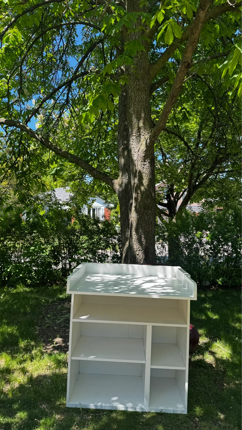 White Changing Table with Shelves