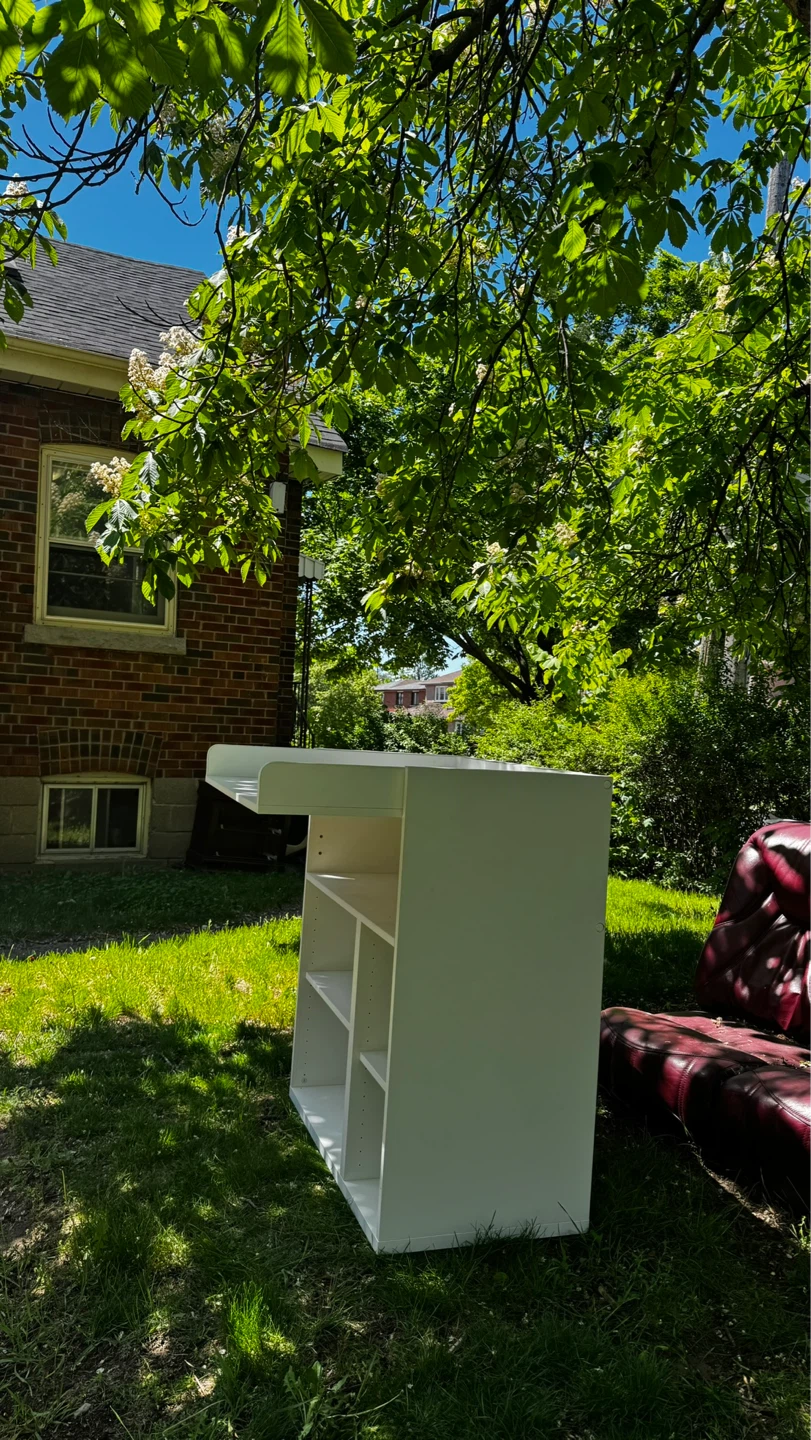 White Changing Table with Shelves - photo 4
