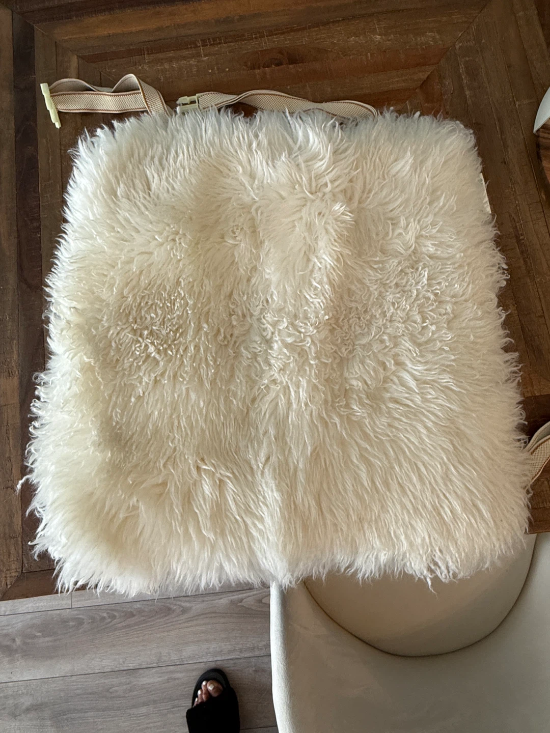 Faux sheepskin chair covers