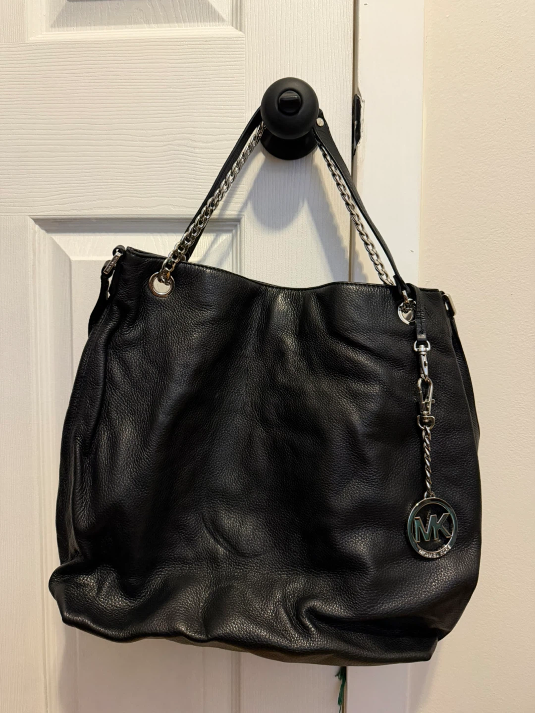 Michael Kors Black Leather Hobo Shoulder Bag