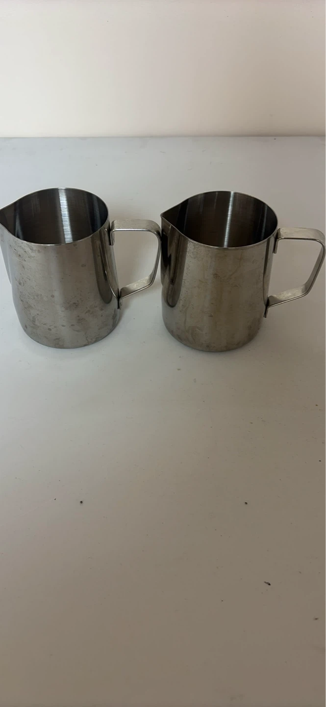Set of 2 Stainless Steel Milk Frothing Pitchers