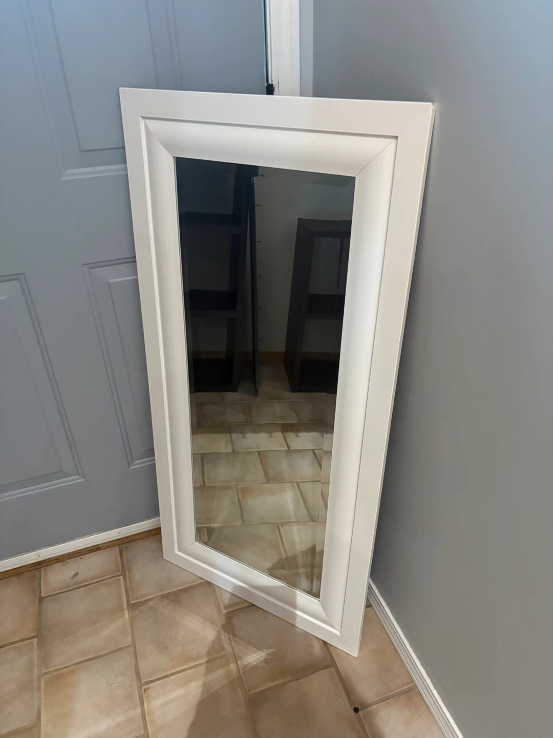 White Framed Mirror