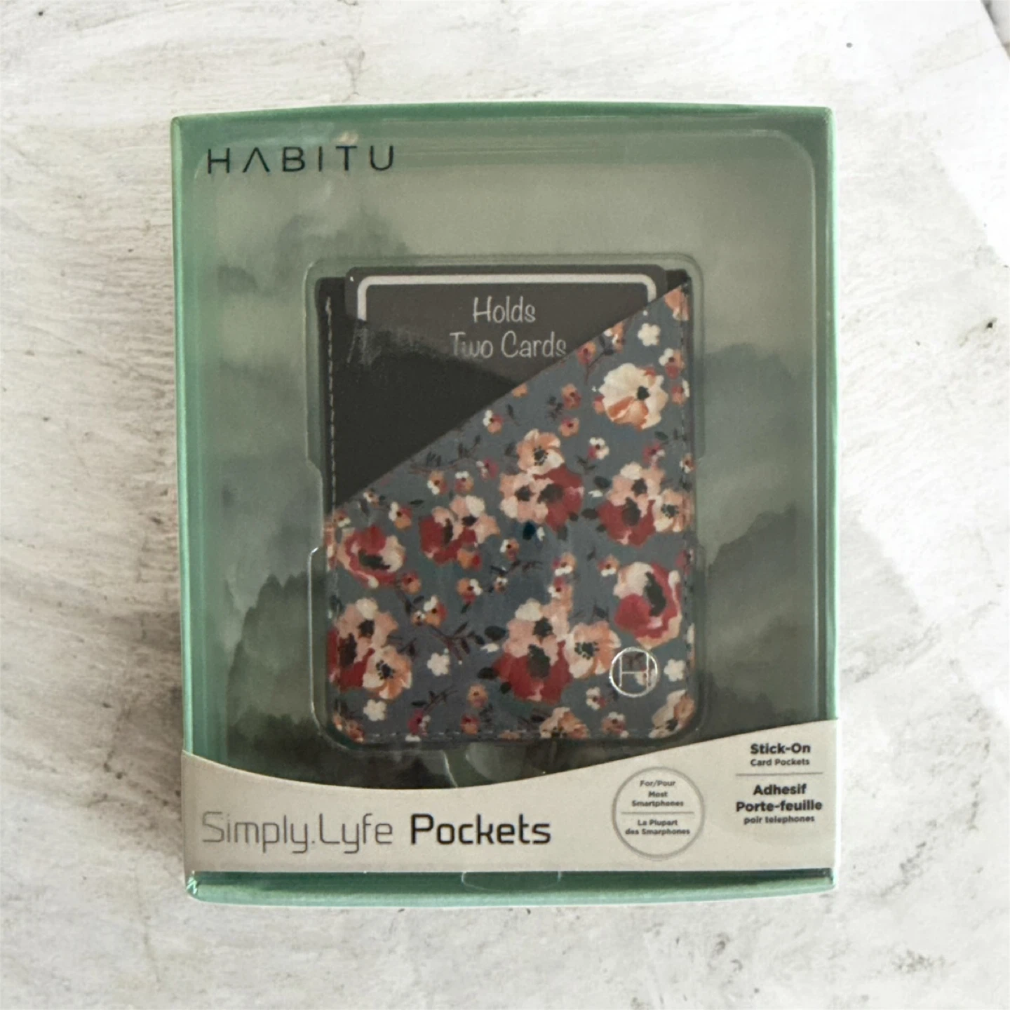 Habitu Simply Lyfe Pockets Stick-On Card Holder - Floral