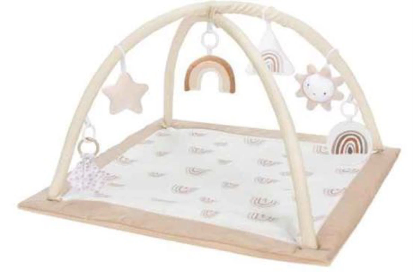 Washable Baby Gym Activity Center, Square Rainbow