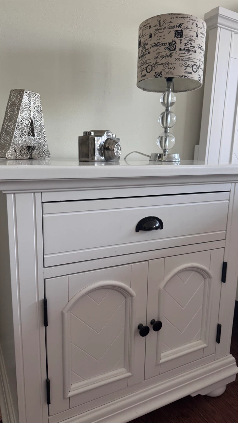 Ashley White Wood nightstand