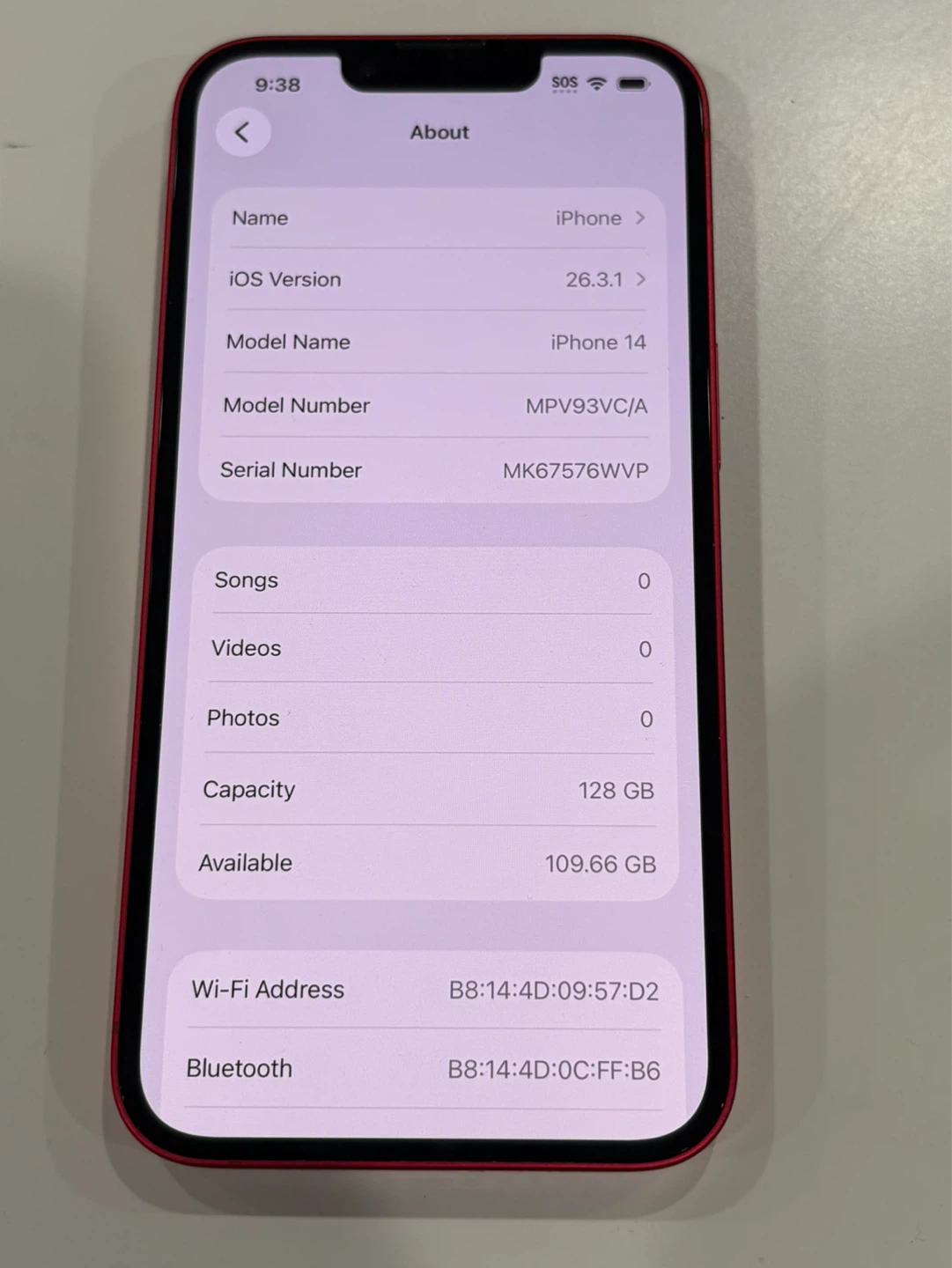 iPhone 14 128GB – 88% Battery – Unlocked – PRODUCT RED - photo 5