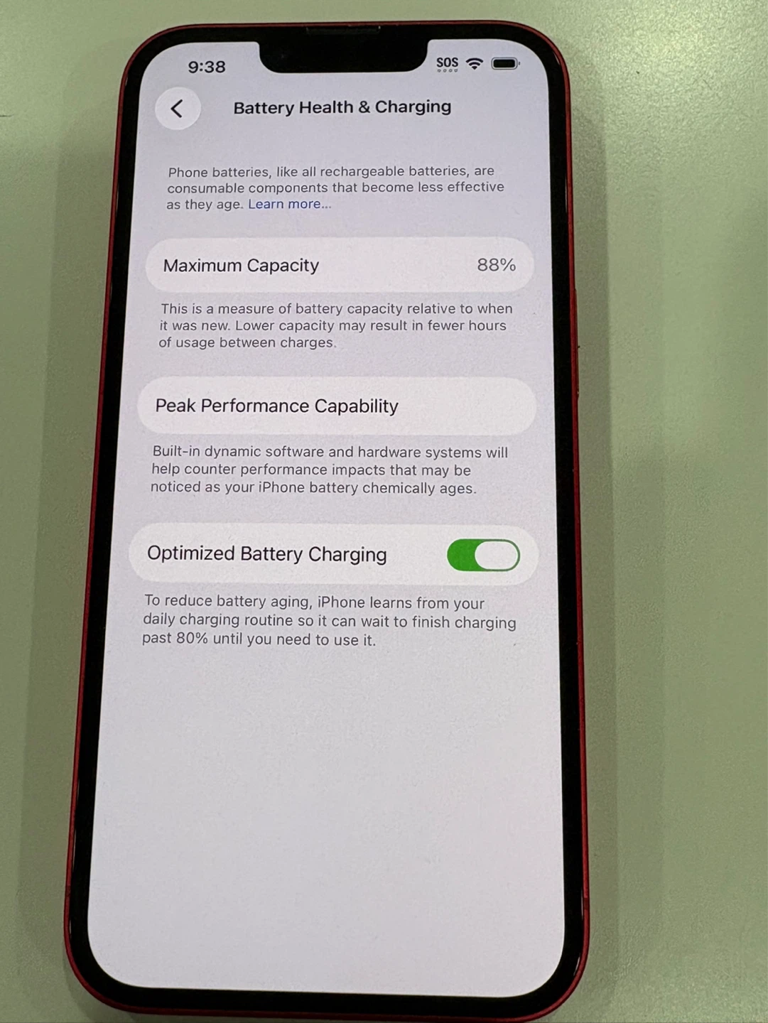 iPhone 14 128GB – 88% Battery – Unlocked – PRODUCT RED - photo 3