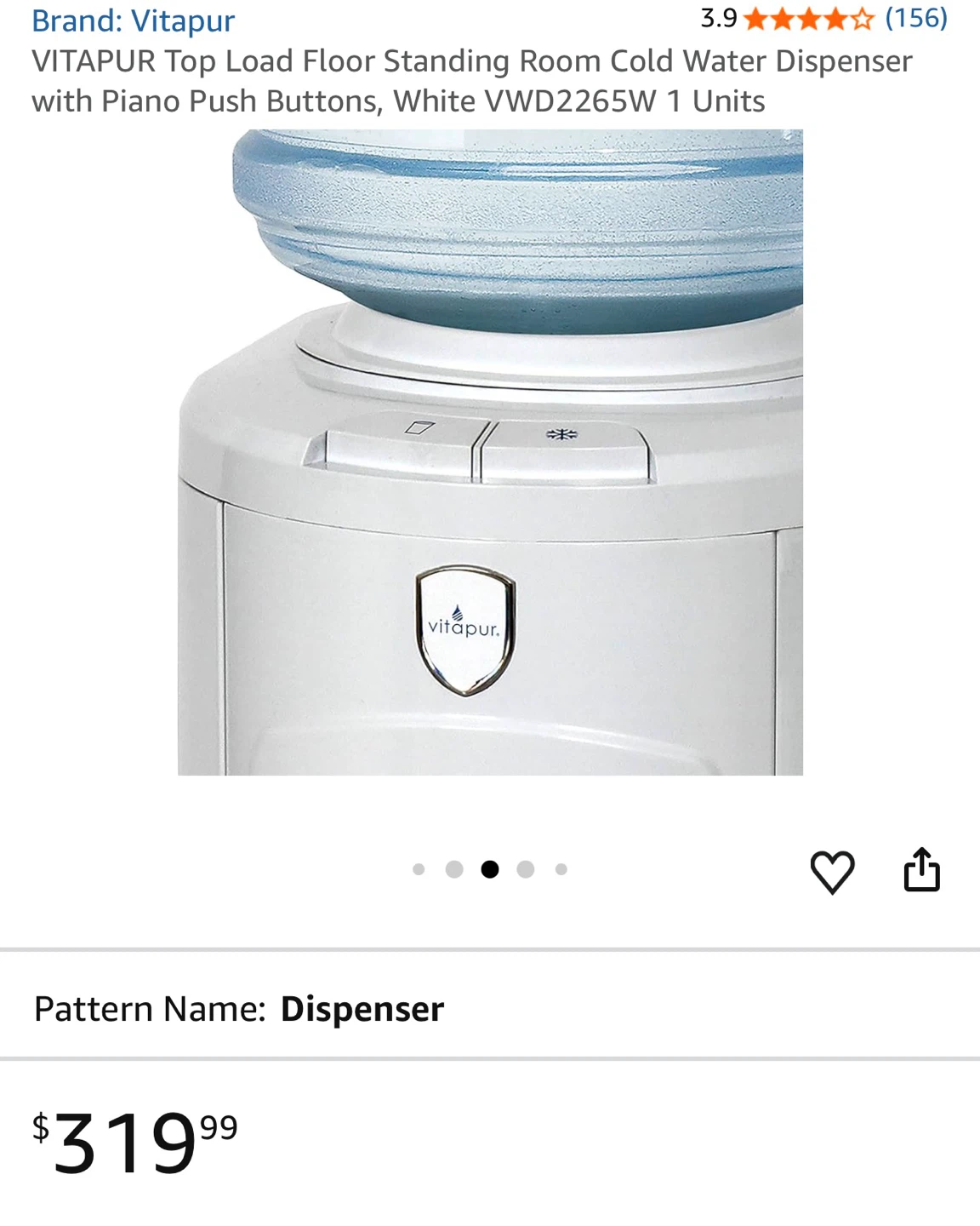 Vitapur Top Load Floor Standing Water Dispenser - photo 2