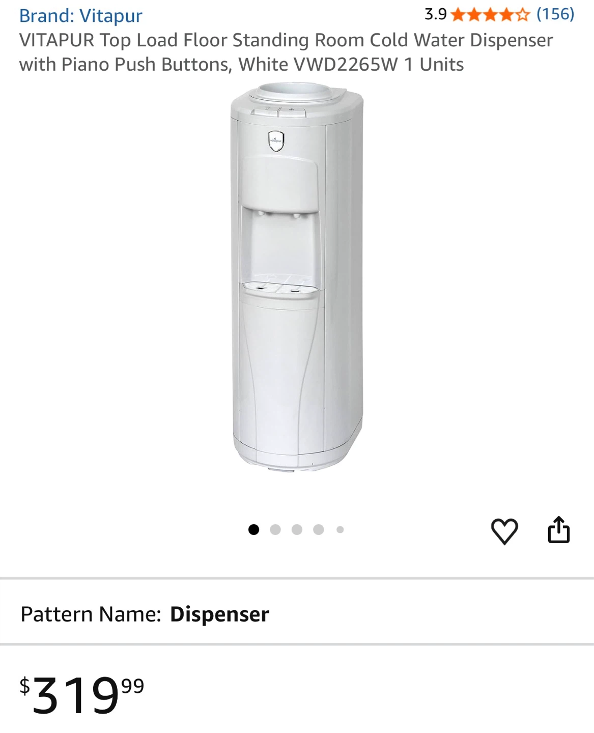Vitapur Top Load Floor Standing Water Dispenser