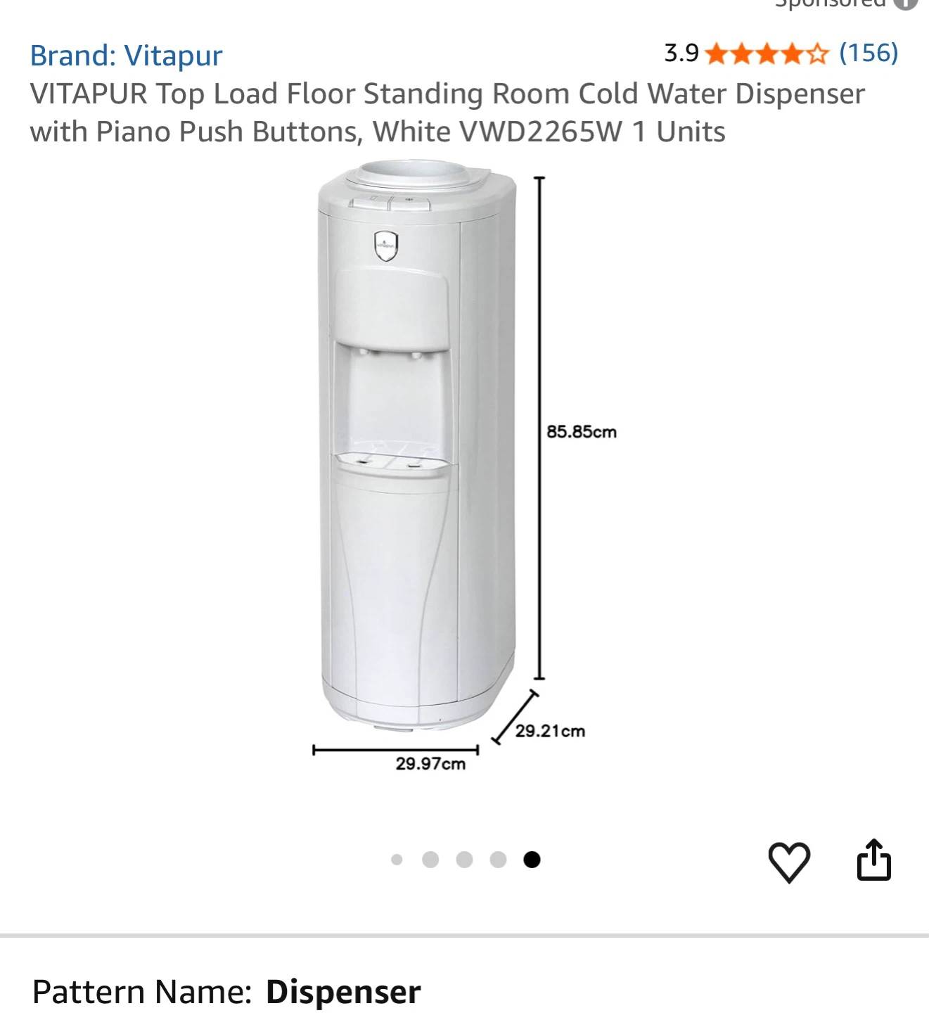 Vitapur Top Load Floor Standing Water Dispenser - photo 3