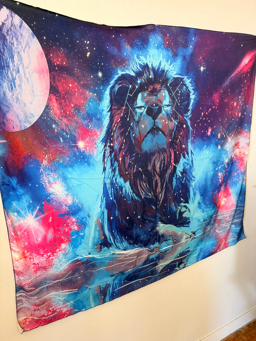 Galaxy Lion Tapestry Wall Hanging