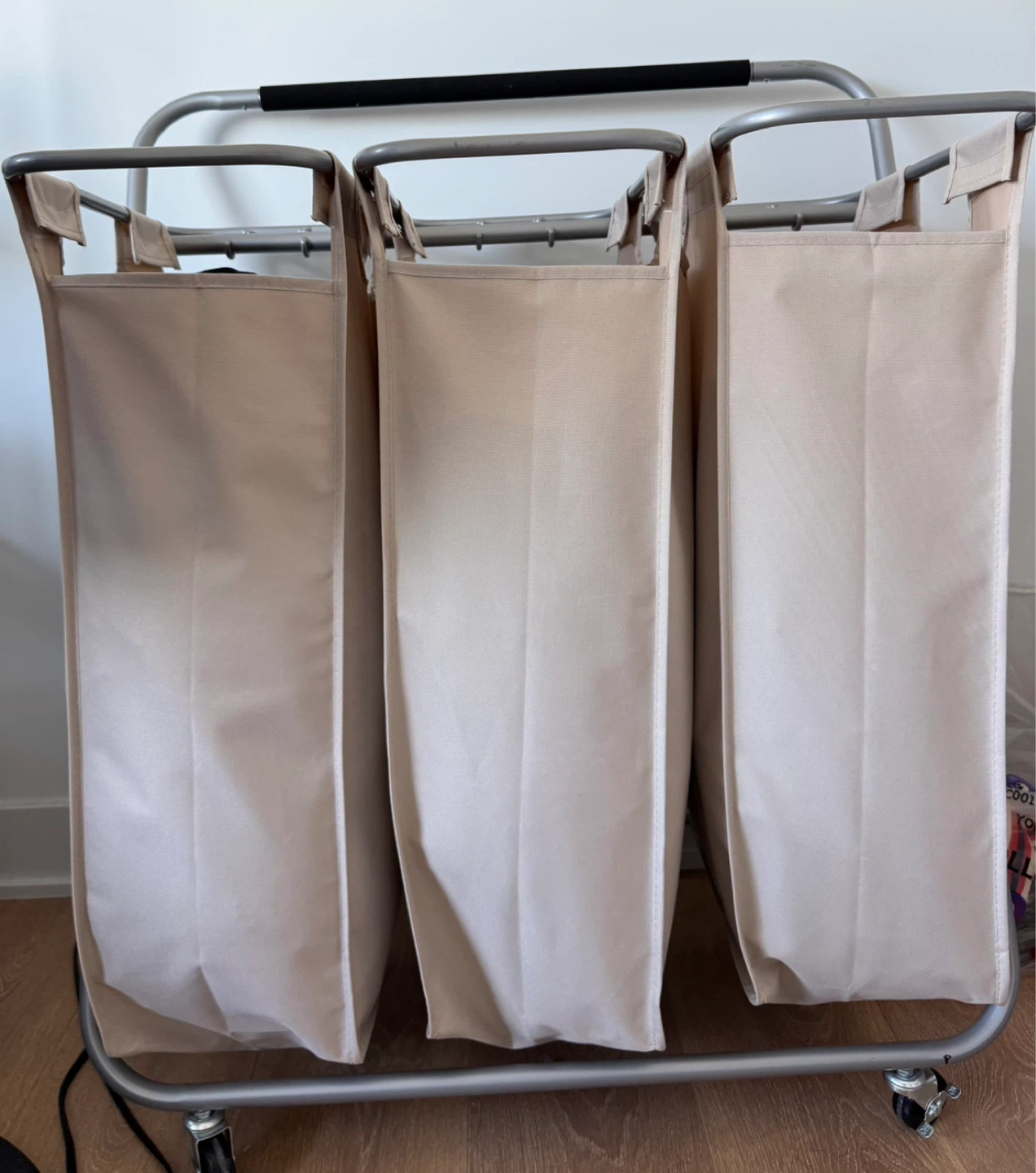 3 bag rolling Laundry sorter