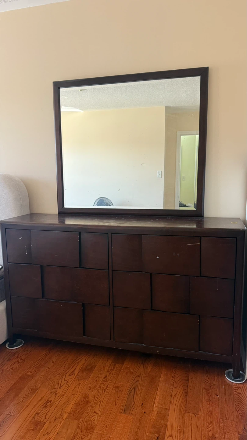 Dresser with mirror
