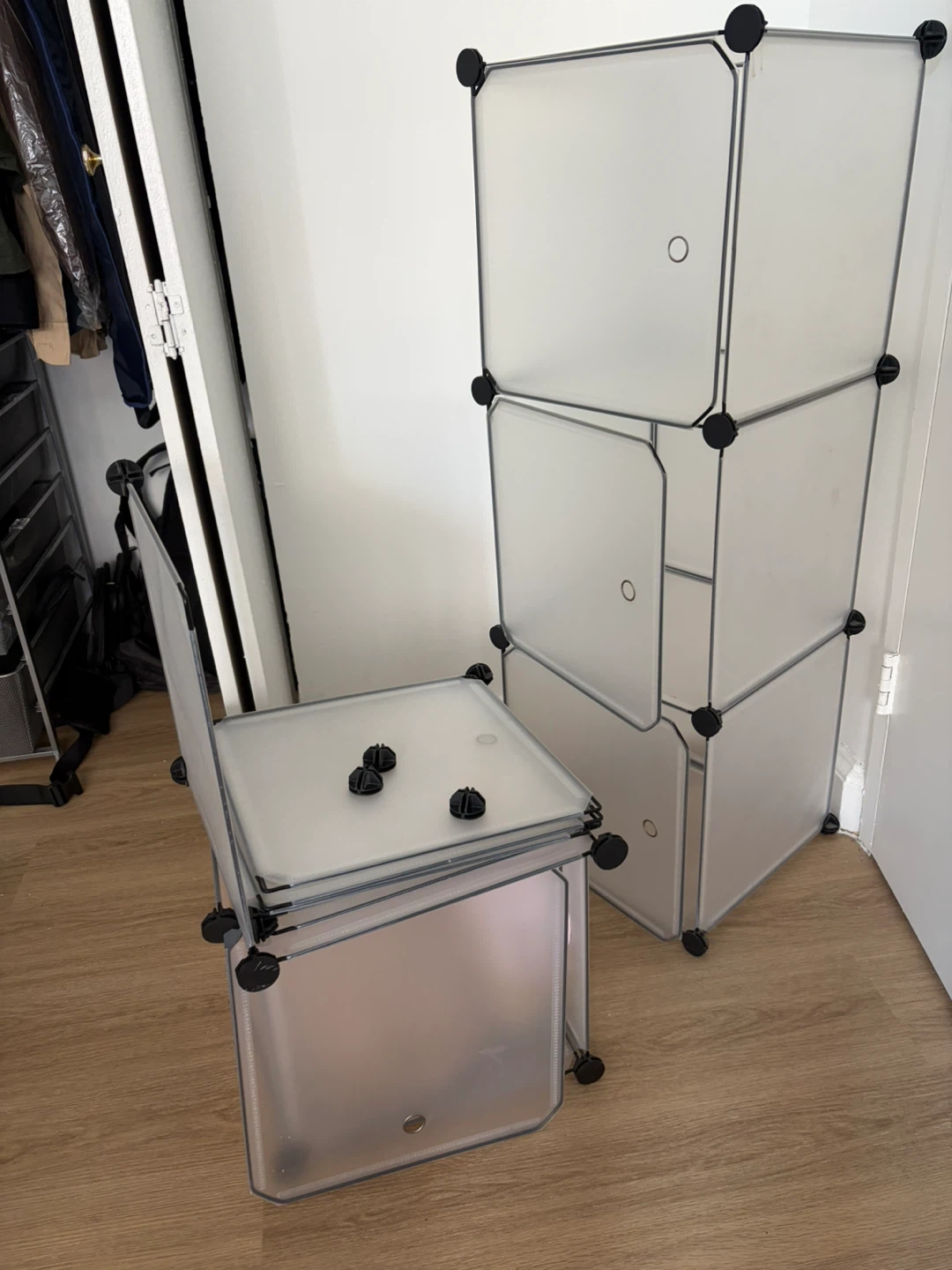Stackable Storage Cubes - Translucent White