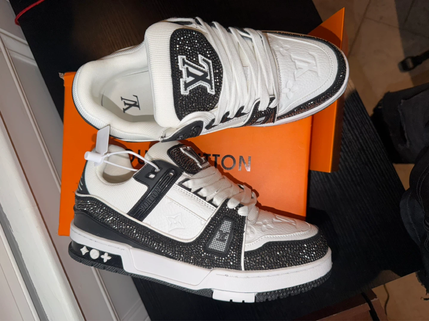 Louis Vuitton Rhinestone Sneakers