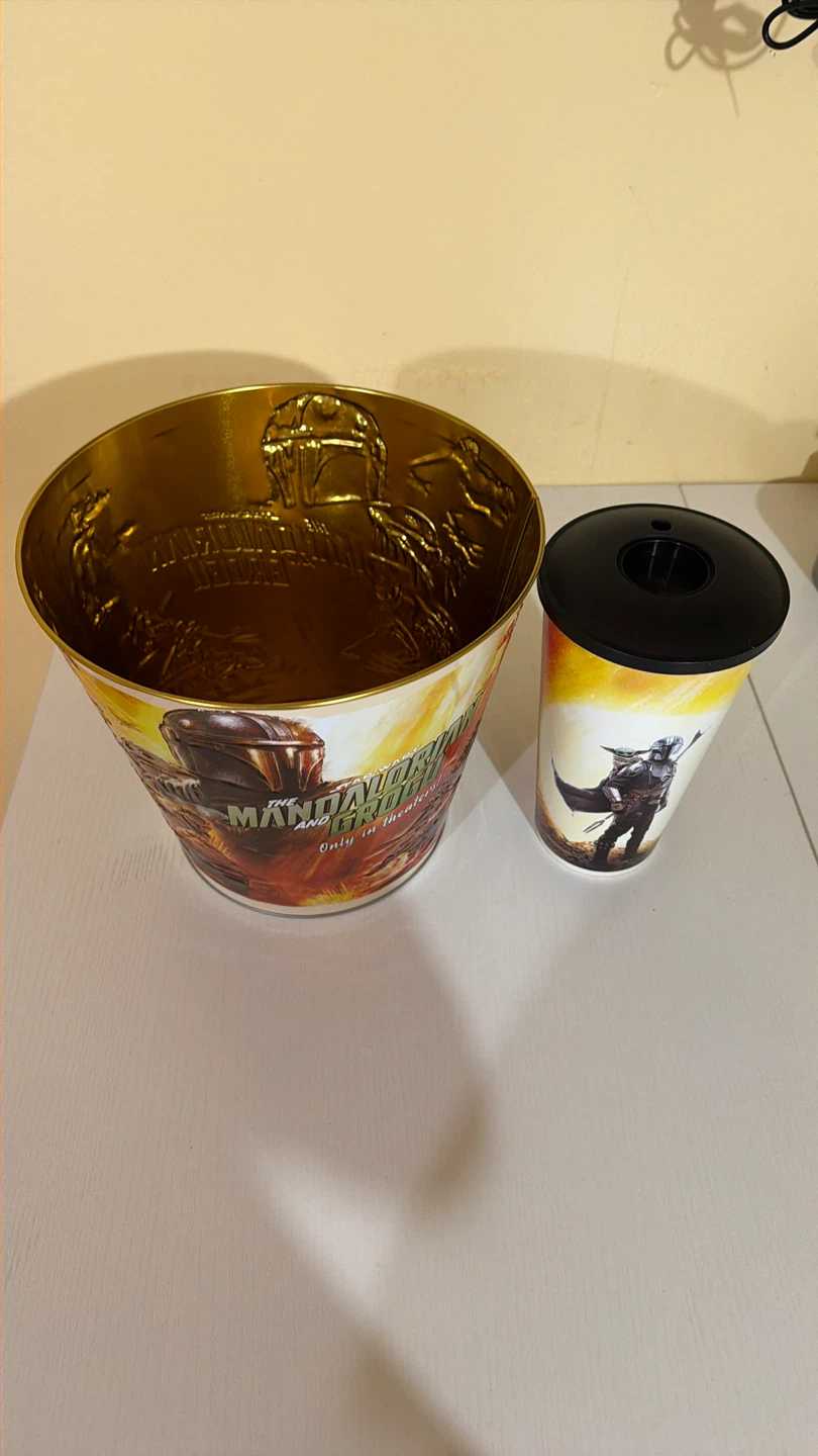 Star Wars The Mandalorian & Grogu Popcorn Tub and Cup Set