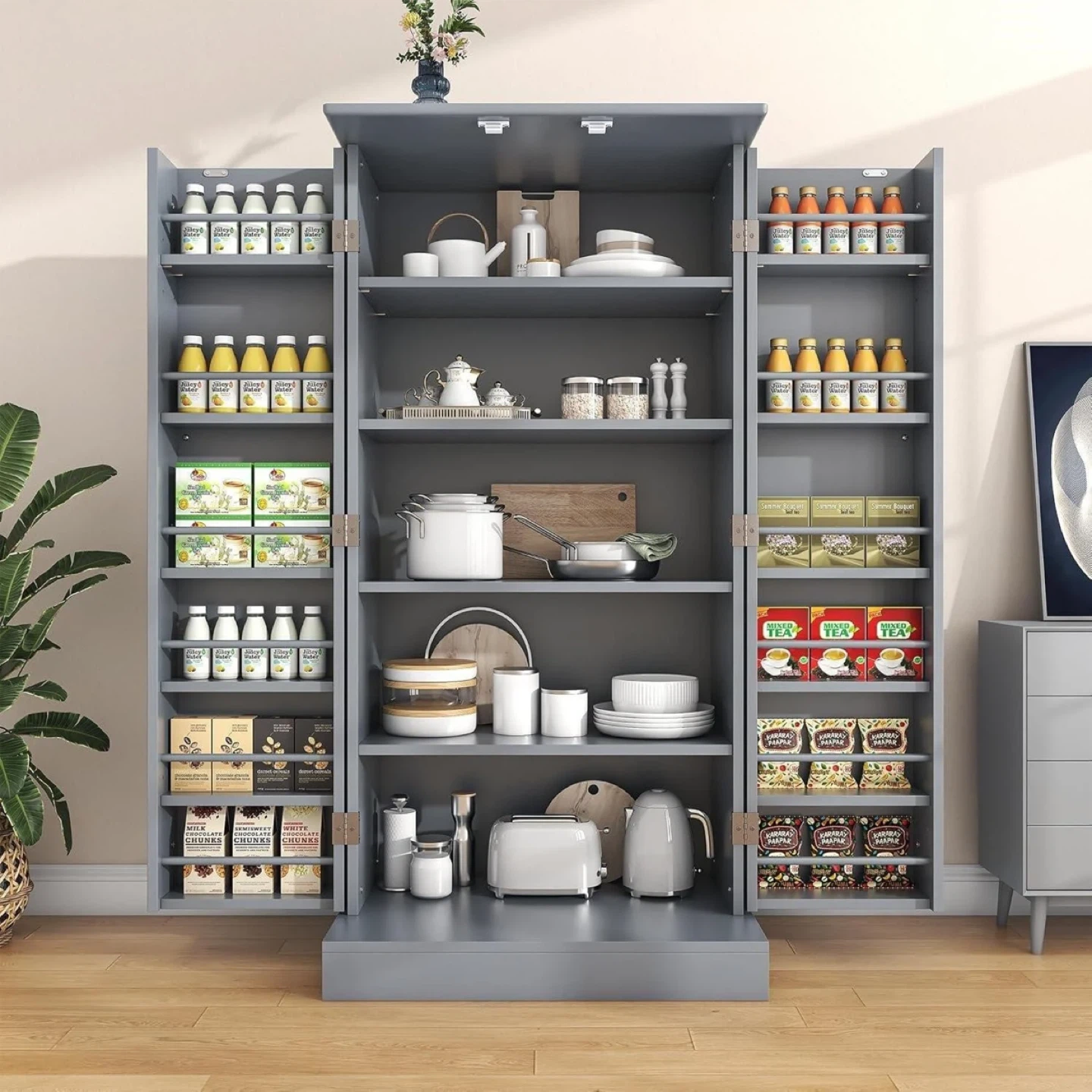 Grey Kitchen Storage Cabinet - photo 2