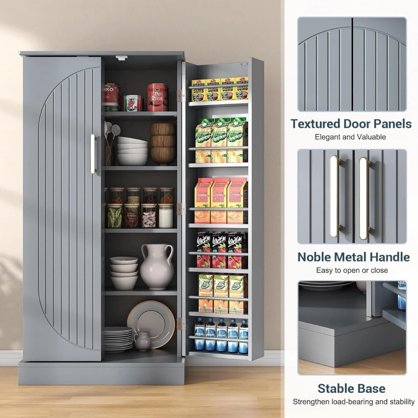 Grey Kitchen Storage Cabinet - photo 3