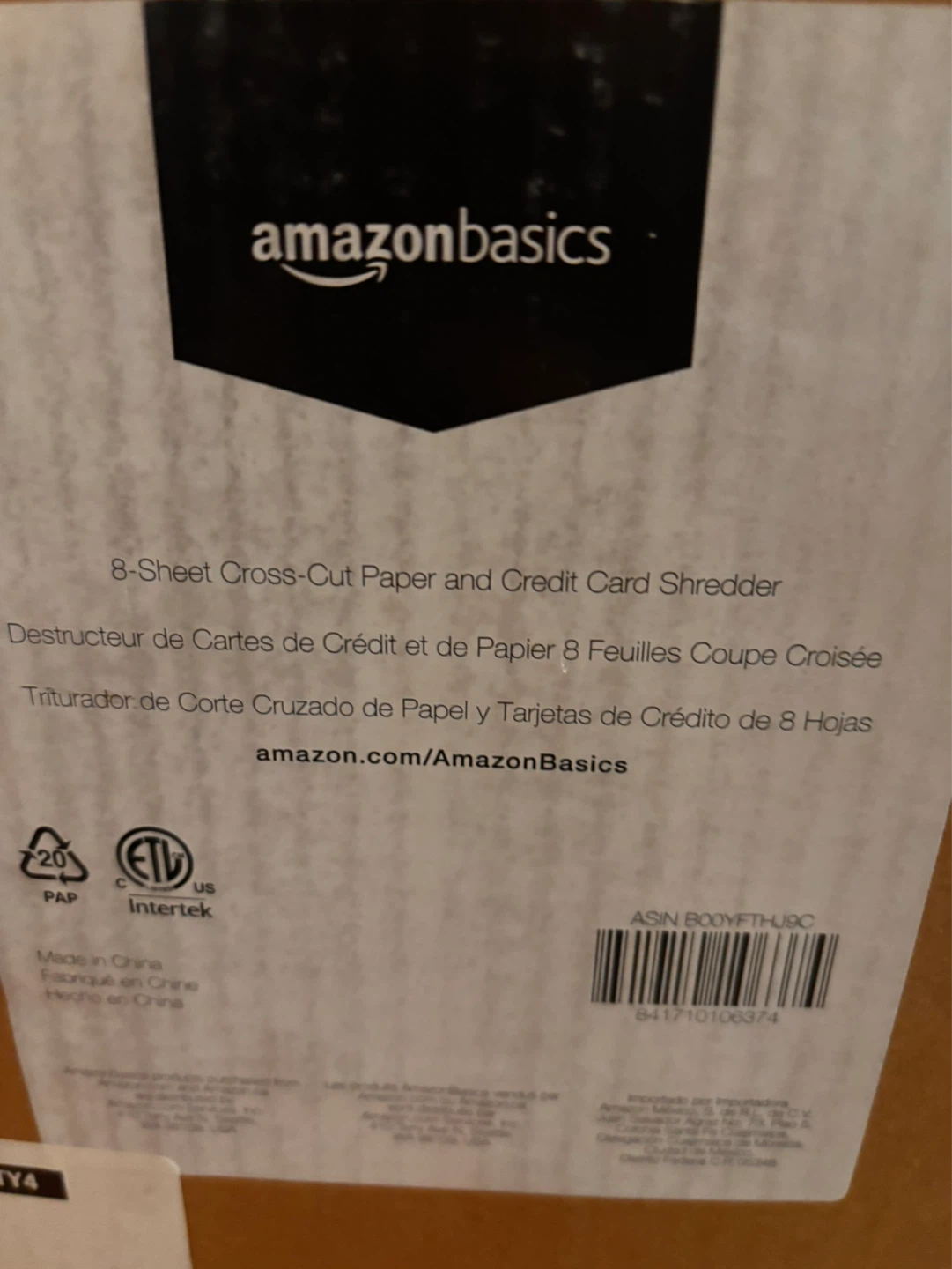 Amazon Basics 8-Sheet Cross-Cut Paper Shredder - photo 2