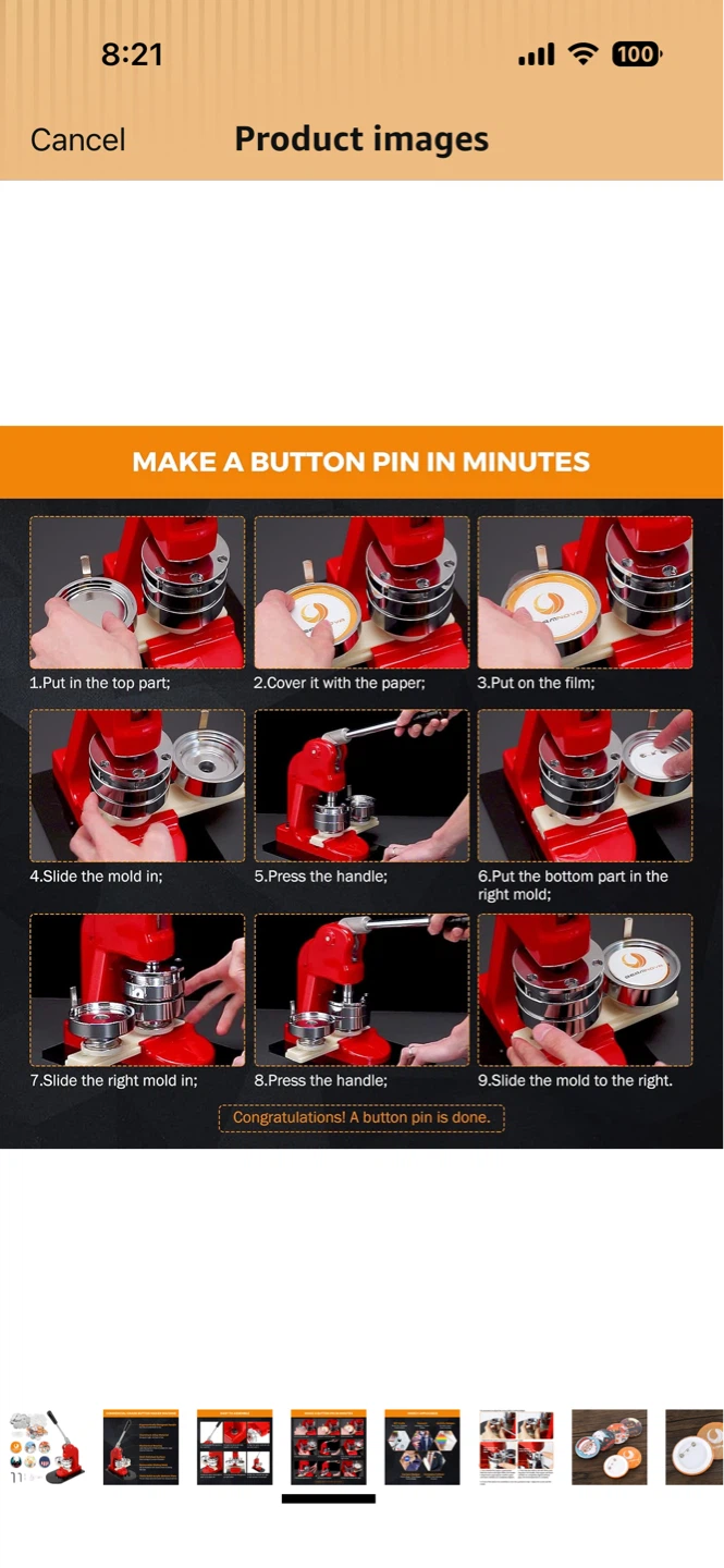 Red Button Maker Machine - photo 5