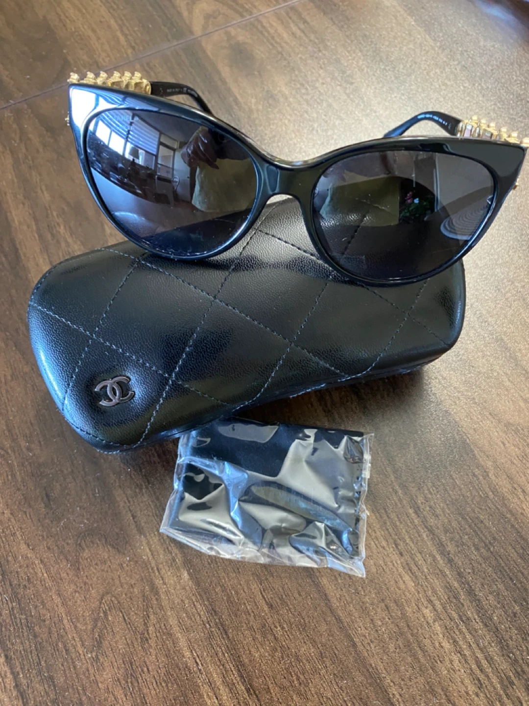 Chanel Sunglasses with Pearls and Crystals