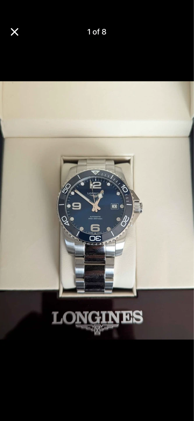 Longines HydroConquest 2025 automatic blue dial watch