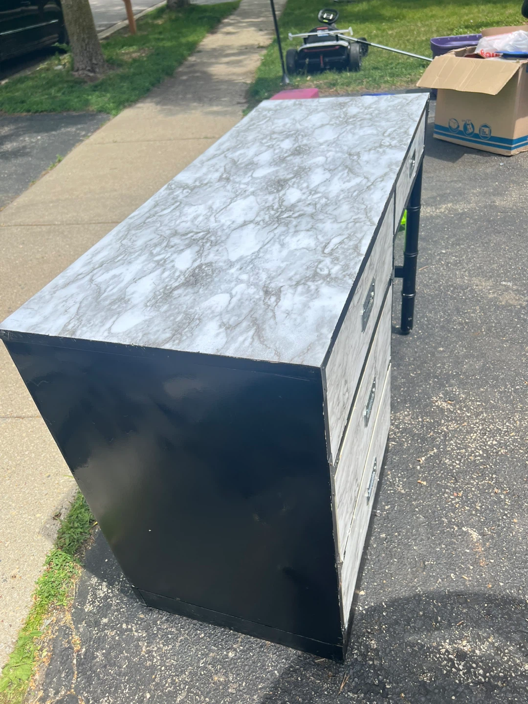 Dixie Desk with laminated Marble style Top - photo 2