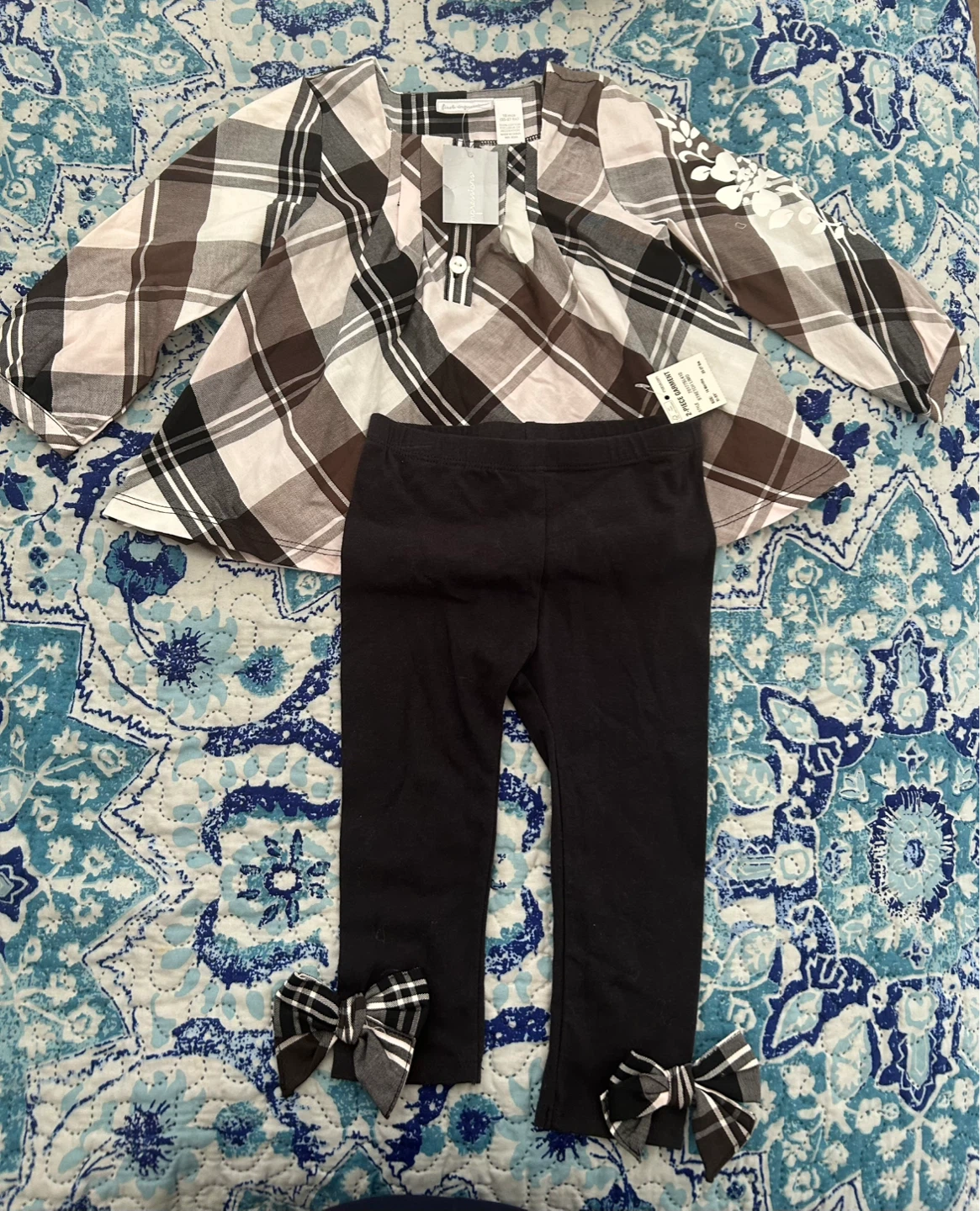 Top and Pants Set with Bows
