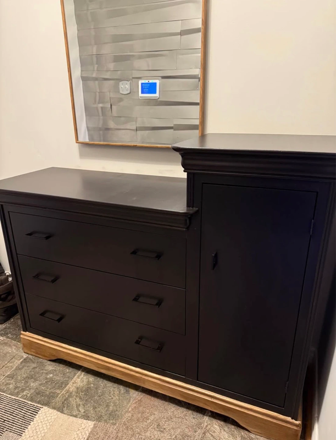 Black Dresser with Cabinet