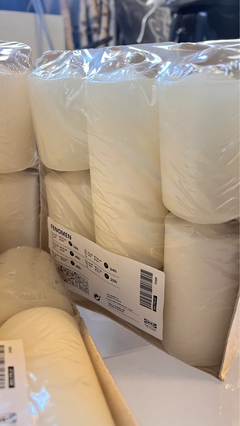IKEA FENOMEN Pillar Candles - White - photo 4