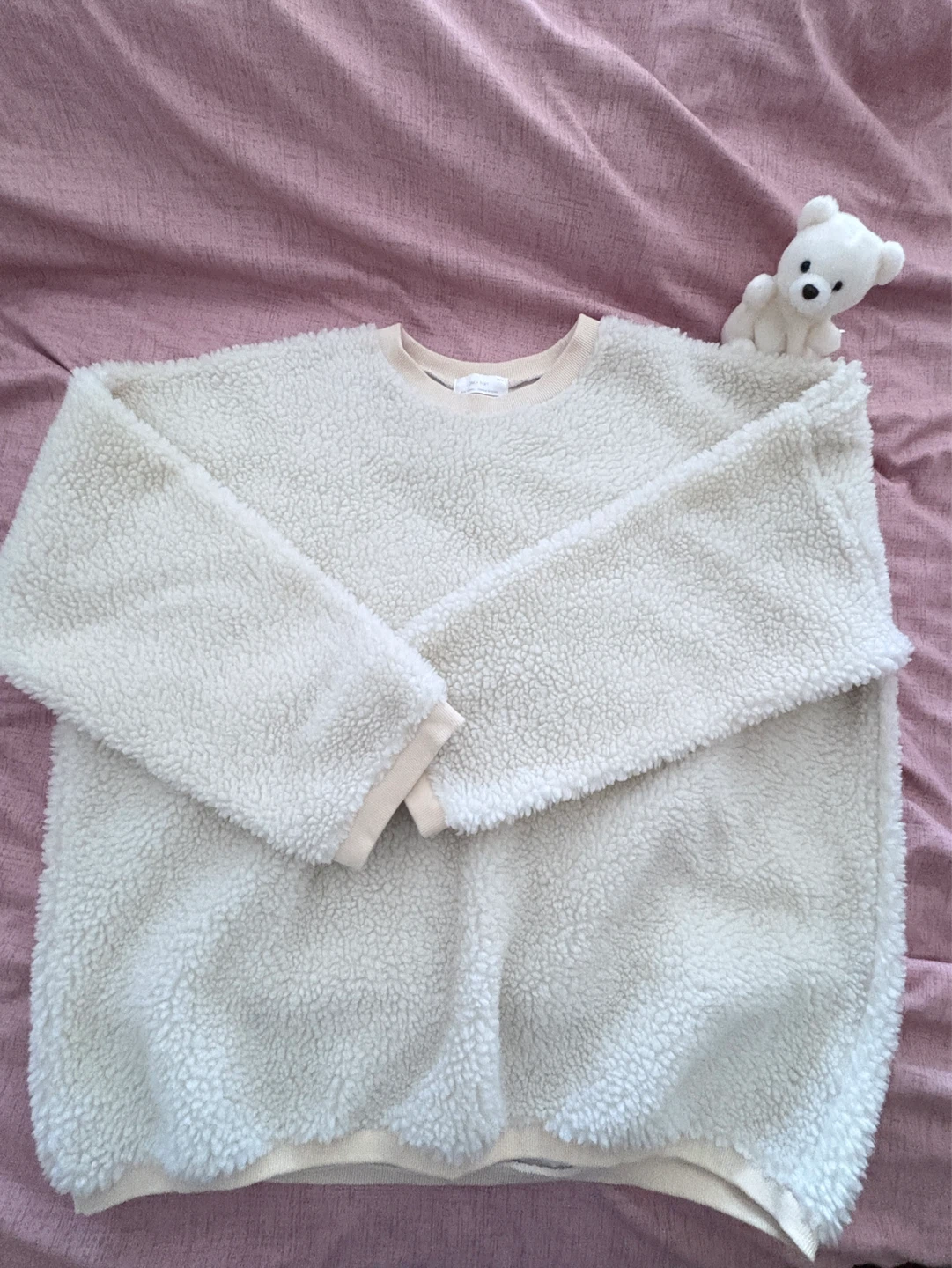 Cream Fleece Sweatshirt