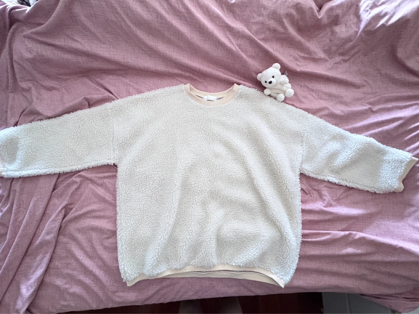 Cream Fleece Sweatshirt - photo 3