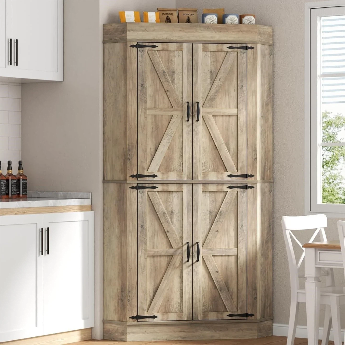 Corner Storage Cabinet with Doors - photo 3