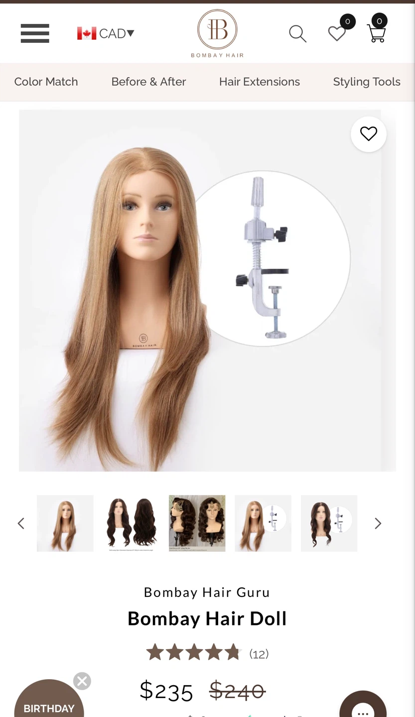 Bombay Hair Guru Hair Mannequin Head - photo 3