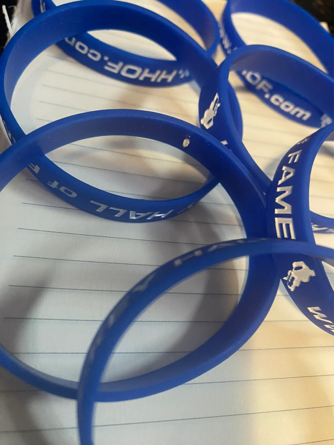 Hockey Hall of Fame Blue Rubber Bracelets (7)
