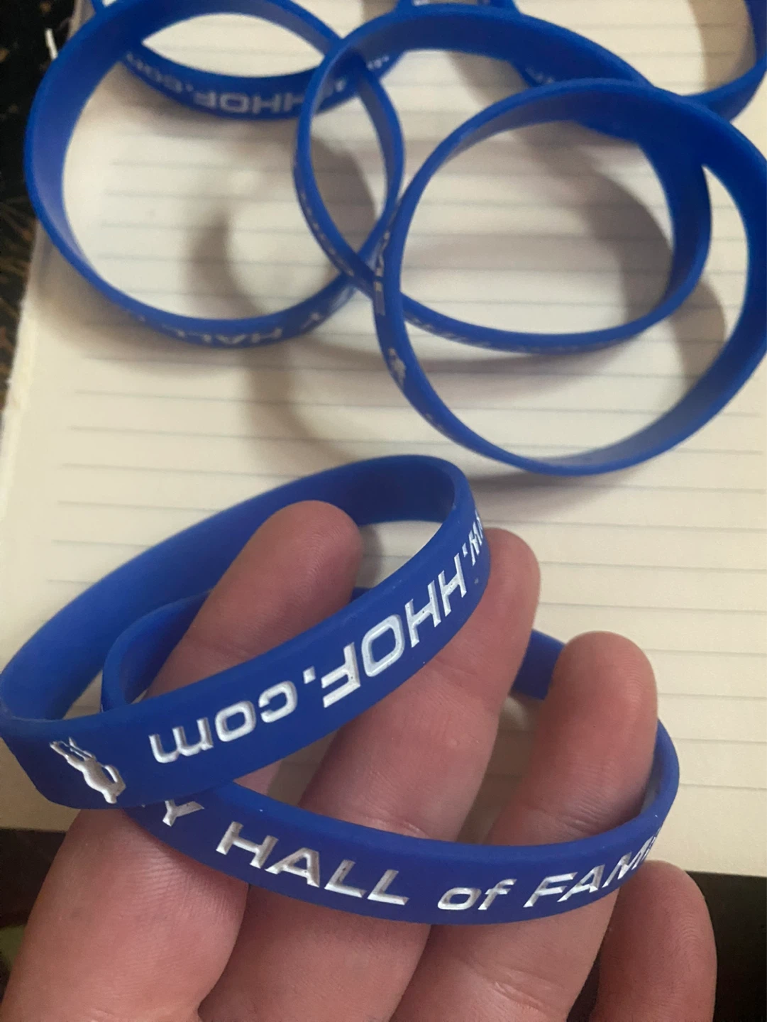 Hockey Hall of Fame Blue Rubber Bracelets (7) - photo 2
