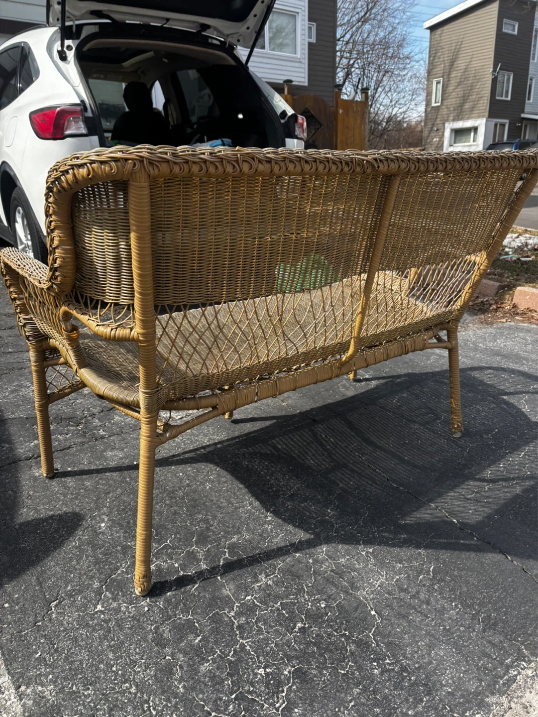 Wicker Loveseat Bench - photo 4